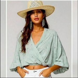 NWT Young Fabulous & Broke Tia Eyelet Top